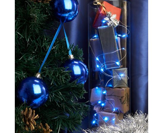 Гирлянда FERON CL57020 LED синий, батарейки 2 АА, IP 20, шнур 0,5м 32367 – изображение 2