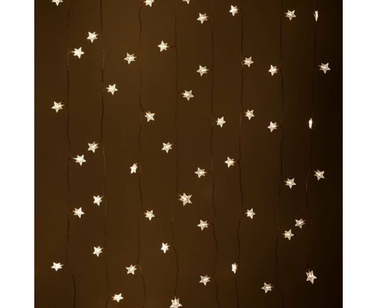 Светодиодная новогодняя гирлянда ЭРА ENIZ64W Звездочки 1.2х1.3 м, теплый белый, 64LED, IP20 Б0051876 – изображение 2