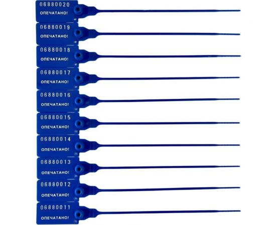 Номерная пластиковая пломба ТПК Технологии Контроля Универсал 140 (Цвет:синий) 1000 шт. 24154 – изображение 3