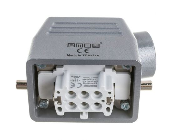 Розетка Emas 6 полюсов, 16A, боковой ввод, 400В. EBM06PU10 – изображение 3