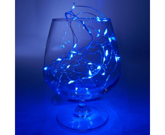 Гирлянда FERON CL57020 LED синий, батарейки 2 АА, IP 20, шнур 0,5м 32367 – изображение 3