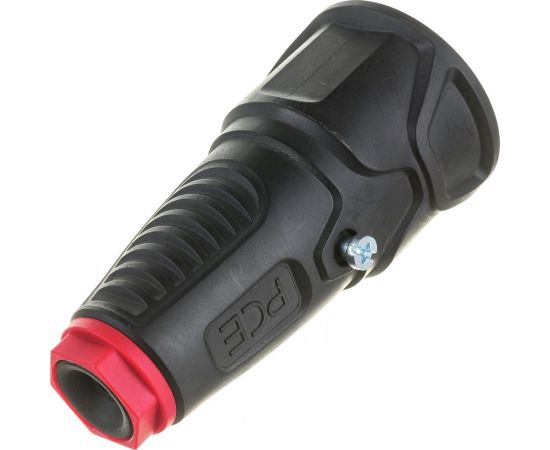 Кабельная розетка PCE 16A 220V 2P+E IP20 корпус черный, маркер красный 2510-sr – изображение 4