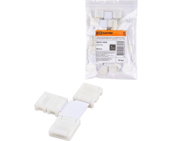 Коннектор для жесткого T-соединения двух светодиодных лент RGB TDM шириной 10 мм SQ0331-0355 – изображение 4