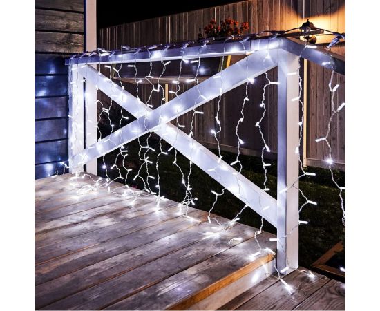 Гирлянда светодиодный дождь занавес Neon-Night 2x1,5 м мерцания, прозрачная, диоды белые 235-315-6 – изображение 4