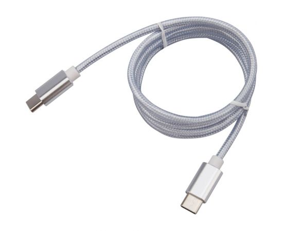 Кабель USB Type-C - Type-C REXANT 2,4A серебристая нейлоновая оплетка 1 м 18-1835 – изображение 6