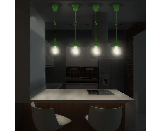 Патрон REXANT E27 силиконовый со шнуром 1 м зеленый 11-8886 – изображение 7