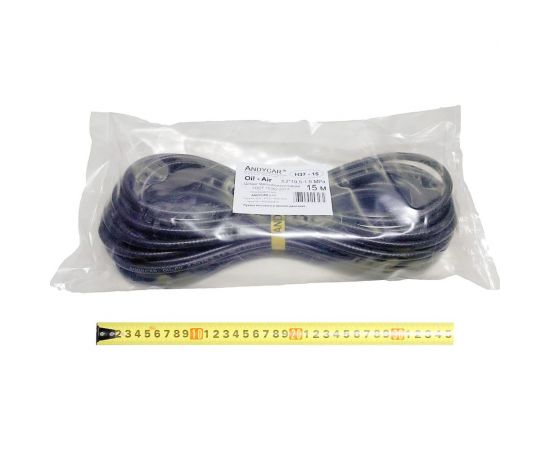 Шланг резиновый 3-х слойный маслобензостойкий ГОСТ 10362-2017 (3.2х10.5 мм; 16 атм.; бухта 15 м) Andycar H37-15 