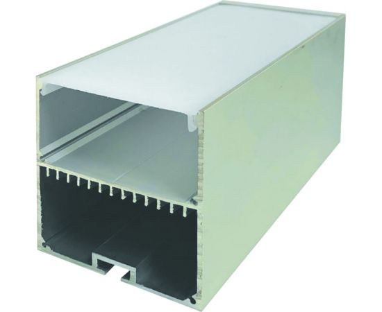 П-образный подвесной алюминиевый профиль Apeyron для LED ленты серебро, 70х70мм 08-28 