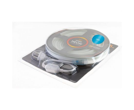 Гибкий неон URM 2835-120led, IP65, blue, 220V, 10W, 425LM, 5м С26028 