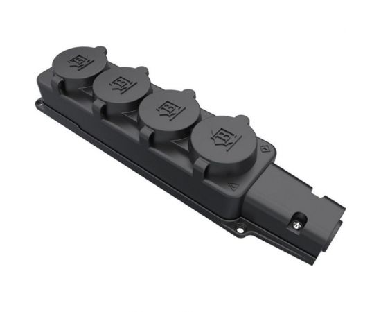 Колодка Bemis 4 гнезда, каучуковая, IP54, 220V, 16A, 4WAY GROUP SOCKET RUBBER BK1-1402-3614 