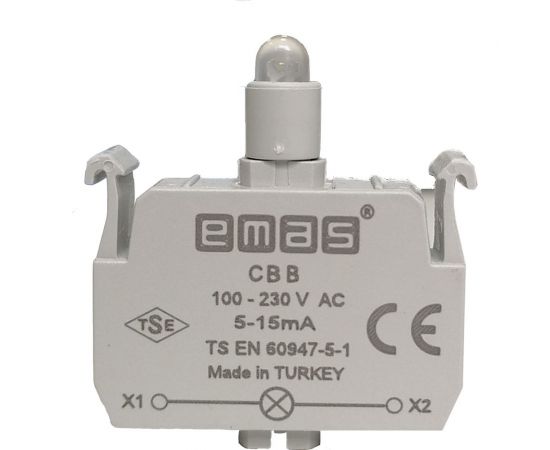 Блок-контакт подсветки Emas с белым светодиодом, серия C, 100-230 В AC CBB 