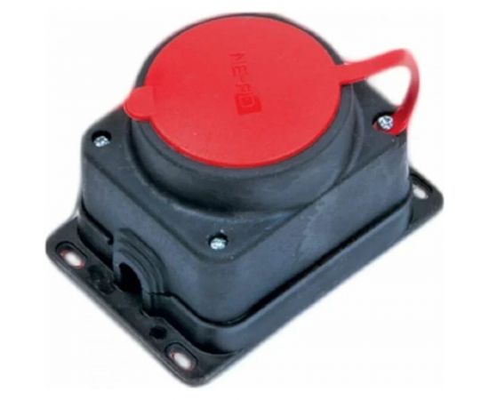 Штепсельная колодка NE-AD 1-гнездо с крышкой, 3*25А, каучук, 4007 