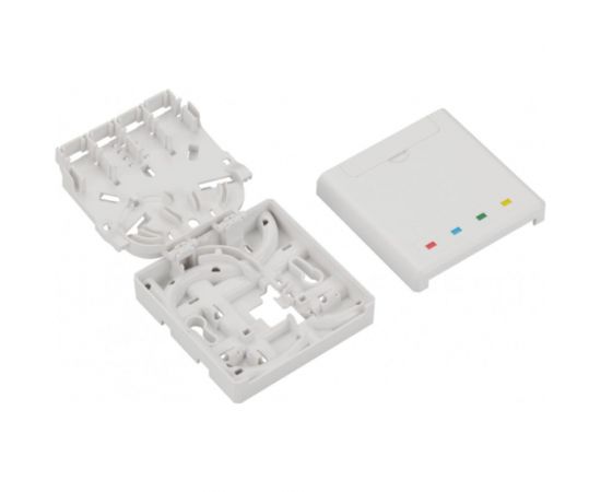 Розетка на DIN-рейку LANMASTER на 4 адаптера SC, белая LAN-DRF-4SC/SB-WH 