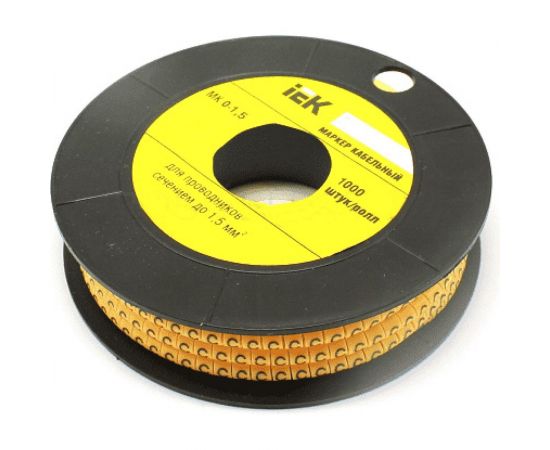 Маркировочное кольцо IEK 0-1.5мм, C, МК, 1000шт/ролл UMK00-C 