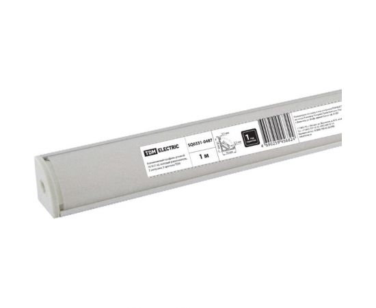 Угловой алюминиевый профиль TDM 1616 1 метр, матовый рассеиватель, 2 заглушки, 2 крепежа SQ0331-0487 – изображение 2