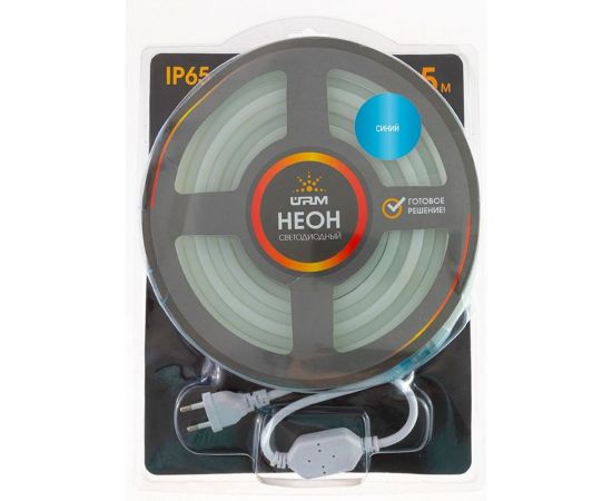 Гибкий неон URM 2835-120led, IP65, blue, 220V, 10W, 425LM, 5м С26028 – изображение 2