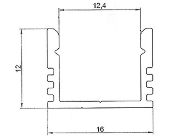 Профиль для светодиодных лент REXANT алюминиевый накладной 16x12 мм 2 м 146-201 – изображение 2