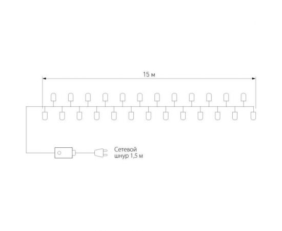 Новогодняя гирлянда Eurosvet 400-005 нить мульти a044100 – изображение 3