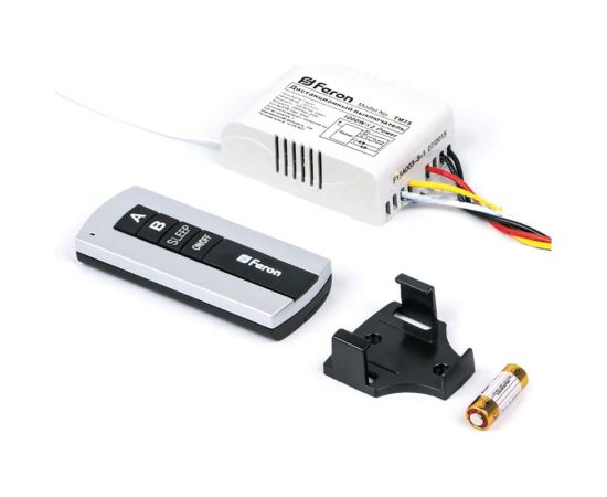 Дистанционный выключатель FERON TM75 230V 1000W 2-х канальный 30м с пультом управления, черное серебро 23344 – изображение 3