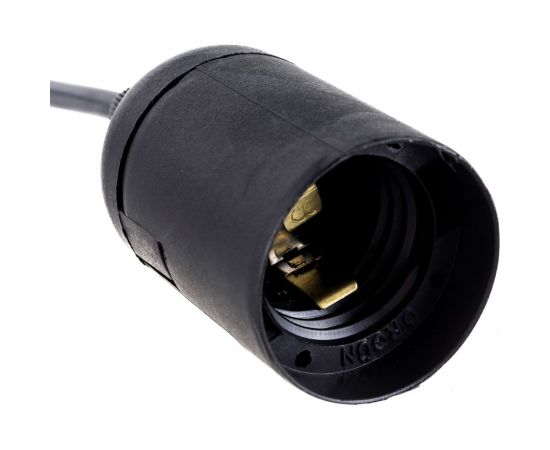 Патрон NE-AD подвесной E27 со шнуром для ламп, термопластик, Черный, 1/100, A3102-25 – изображение 3