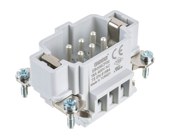 Штепсель Emas 6 полюсов, 16А EB006CF00 – изображение 3