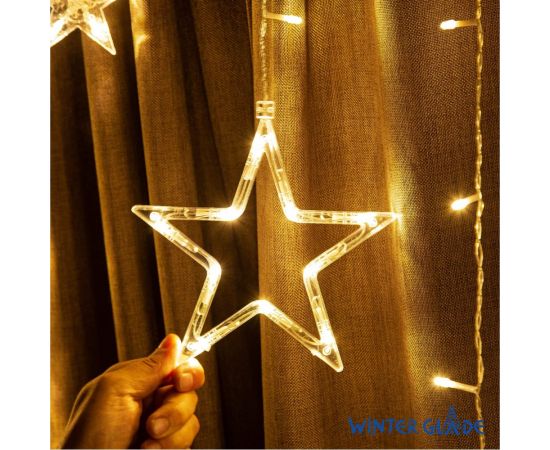 Электрическая гирлянда-занавес Winter Glade 123 лампы теплый белый CB123 – изображение 4