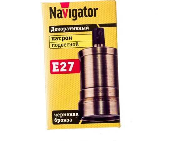 Подвесной электрический патрон Navigator NLH-V02-007-E27, металлический, черненая бронза 61726 – изображение 4