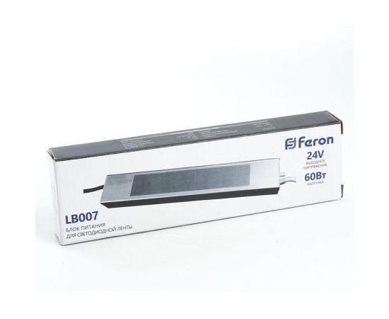 Электронный трансформатор для светодиодной ленты FERON 60W 24V (драйвер), LB007, 48057 – изображение 4