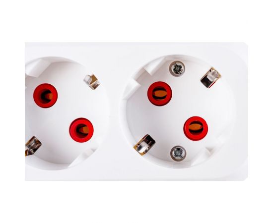 Розеточная колодка TDM 3 гнезда 2П+3 с выключателем 16А 250В белая серии Народная SQ1806-0418 – изображение 5