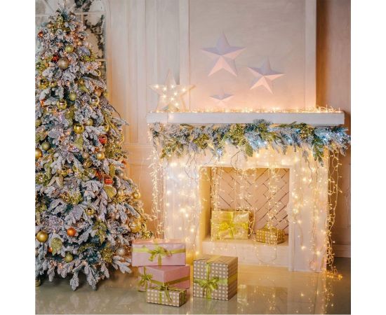 Новогодняя гирлянда Eurosvet Бахрома 100-001 белый a044082 – изображение 5