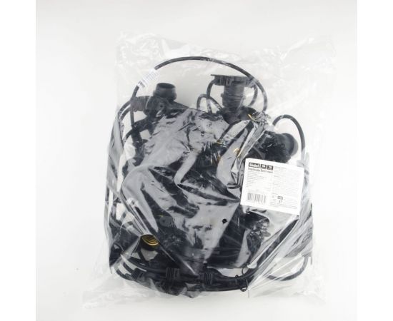 Гирлянда Uniel UDL-K110 40/E27/10M IP65 BLACK BELT-LIGHT Белт-лайт, 10 м + 1,5м сетевой шнур UL-00006440 – изображение 5