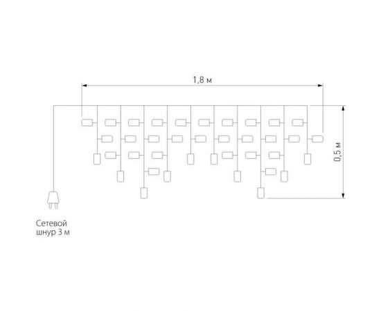 Новогодняя гирлянда Eurosvet Бахрома 100-001 мульти a044085 – изображение 5