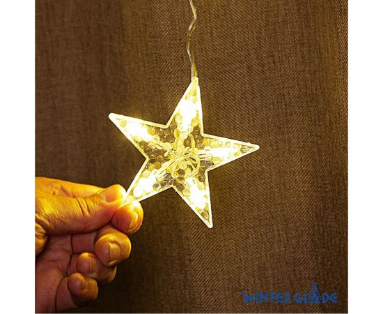 Электрическая гирлянда-занавес Winter Glade 123 лампы теплый белый CB123 – изображение 6