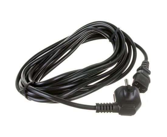 Шнур питания LANMASTER C13-Schuko угловая, 3х0.75, 220В, 10А, черный, 5 м LAN-PP13/SHA-5.0-BK 