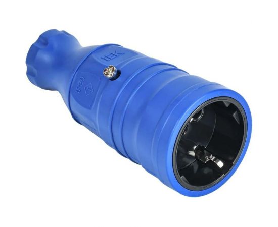 Переносная розетка IEK Omega рбп14-1-0м ip20, синяя OM-KR20-16-20-P1-00-K07 