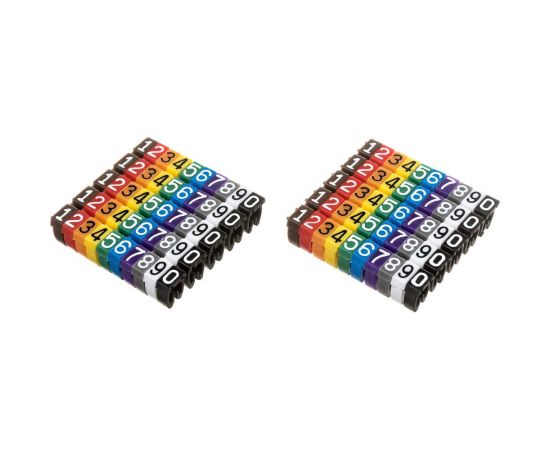 Наборные маркеры TDM комплект цифр «0»-«9», 4 мм2, 100 штук SQ0534-0063 