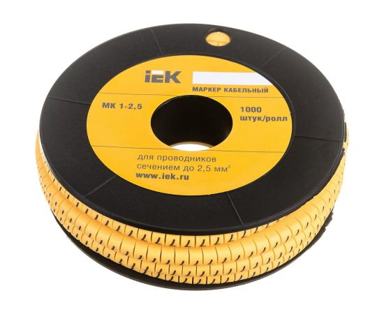 Маркировочное кольцо IEK 1-2.5мм, 7, МК, 1000шт/ролл UMK10-7 