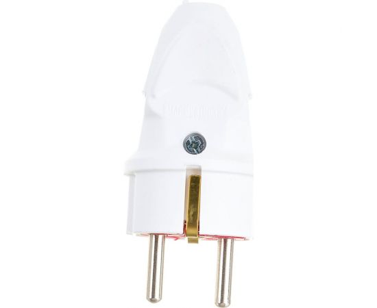 Прямая вилка AY-KA 16А 250В с заземлением, белый 7713500 