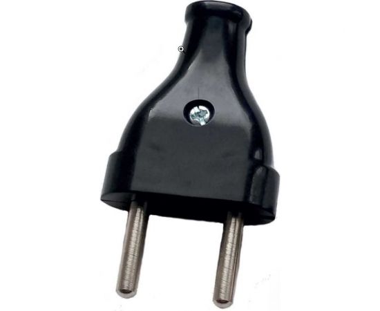 Вилка NE-AD прямая плоская, 2,5А, Черный, 1/25/500, A4111-01 