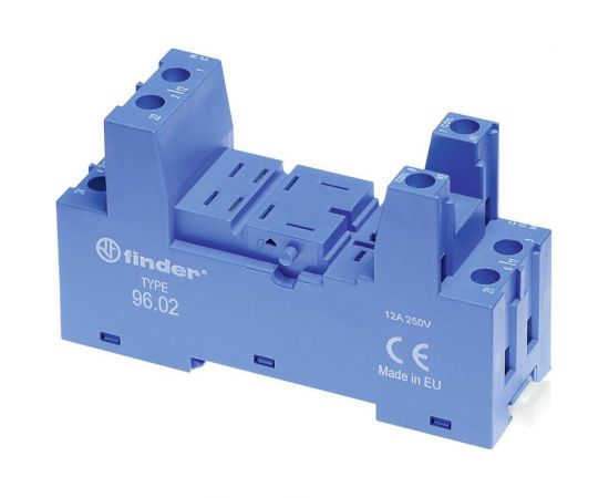 Розетка Finder для реле 56.32 и модуля 99.02/86.30, с комб конт., с метал фикс, 9602SMA 
