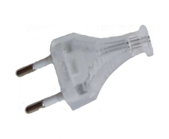 Вилка NE-AD прямая плоская, 2,5А, Прозрачный, 1/25/500, A4111-05 