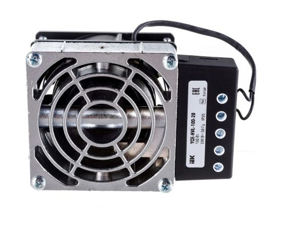 Обогреватель IEK на DIN-рейку, встроенный вентилятор, 100 Вт, IP20 YCE-HVL-100-20 