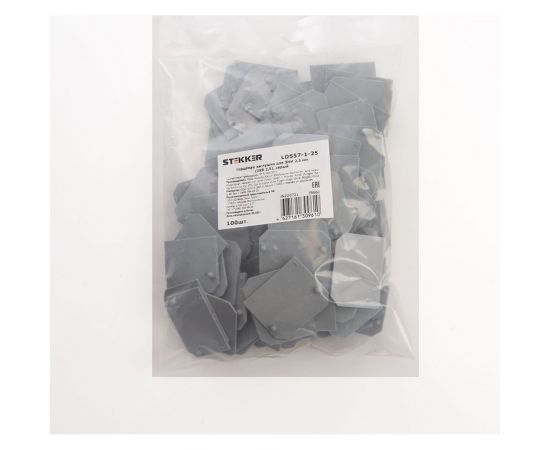 Торцевая заглушка STEKKER LD557-1-25 для ЗНИ 2,5 мм (JXB 2,5), серый 39660 