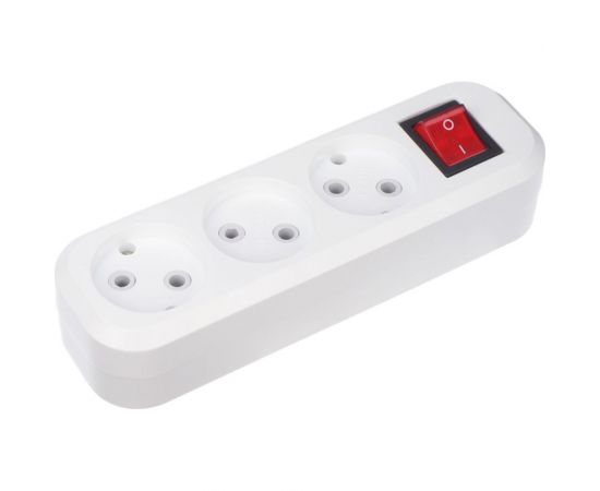 Розеточная колодка REXANT 3 гнезда с кнопкой без заземления 11-8705 – изображение 2