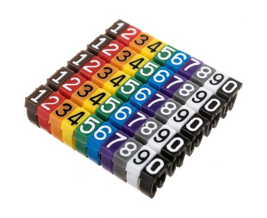 Наборные маркеры TDM комплект цифр «0»-«9», 4 мм2, 100 штук SQ0534-0063 – изображение 2