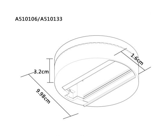Одноместный шинопровод Arte Lamp, трек A510133 – изображение 3