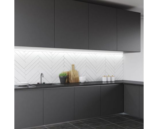 Угловой алюминиевый профиль для LED ленты Apeyron с широким рассеивателем / 08-22-01 – изображение 3