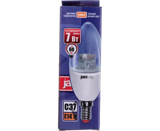 Лампа Jazzway PLED- SP CLEAR C37 7w CL 3000K 540Lm E14 2853097 – изображение 4
