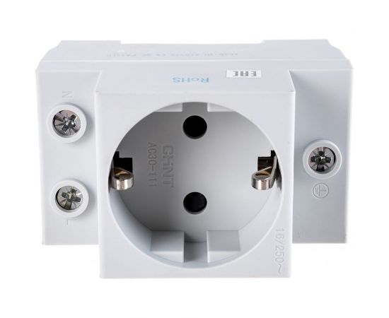 Розетка CHINT AC30-111 с заземляющим контактом на DIN-рейку 775001 – изображение 5