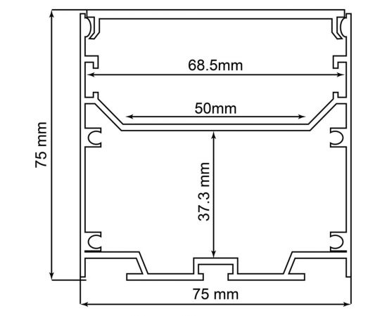 Накладной профиль для светодиодной ленты FERON CAB265 цвет серебро, 10376 – изображение 5